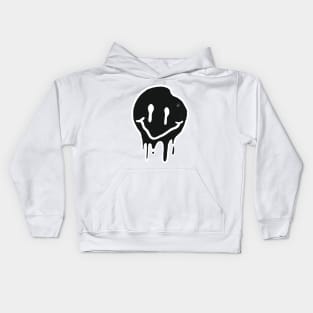 Black Smiley Kids Hoodie